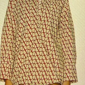 Valentino shirt dress in beige/red size 40